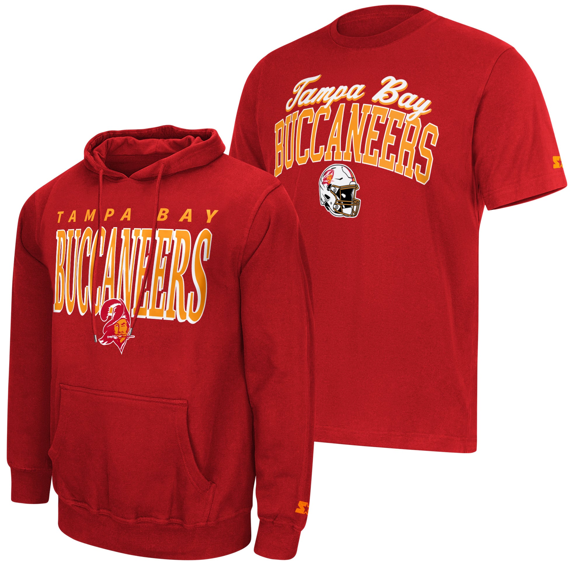 Pack sweat à capuche et t-shirt Starter rouge Tampa Bay Buccaneers logo vintage pour homme