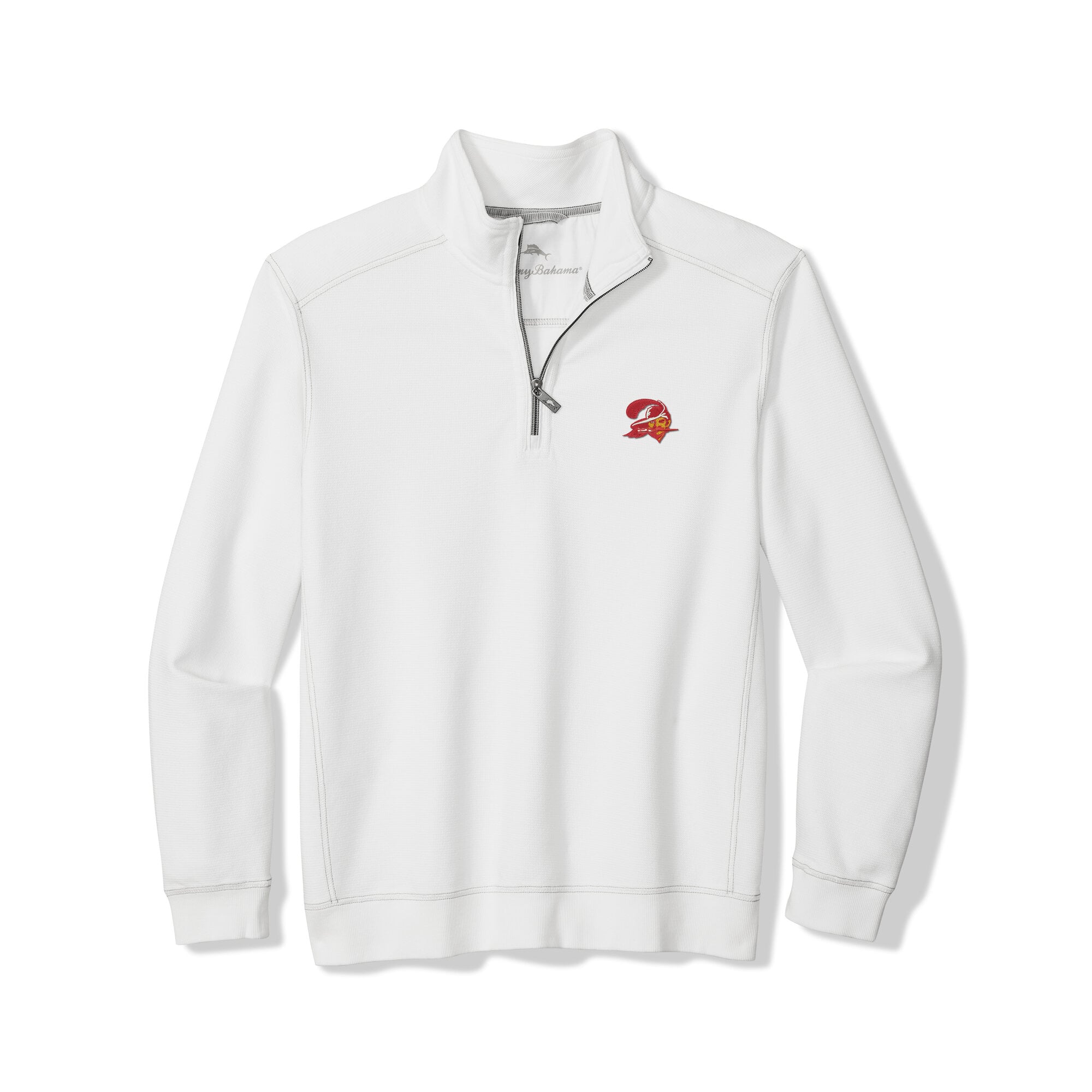 Men's Tommy Bahama White Tampa Bay Buccaneers Sport Tobago Half-Zip Pullover