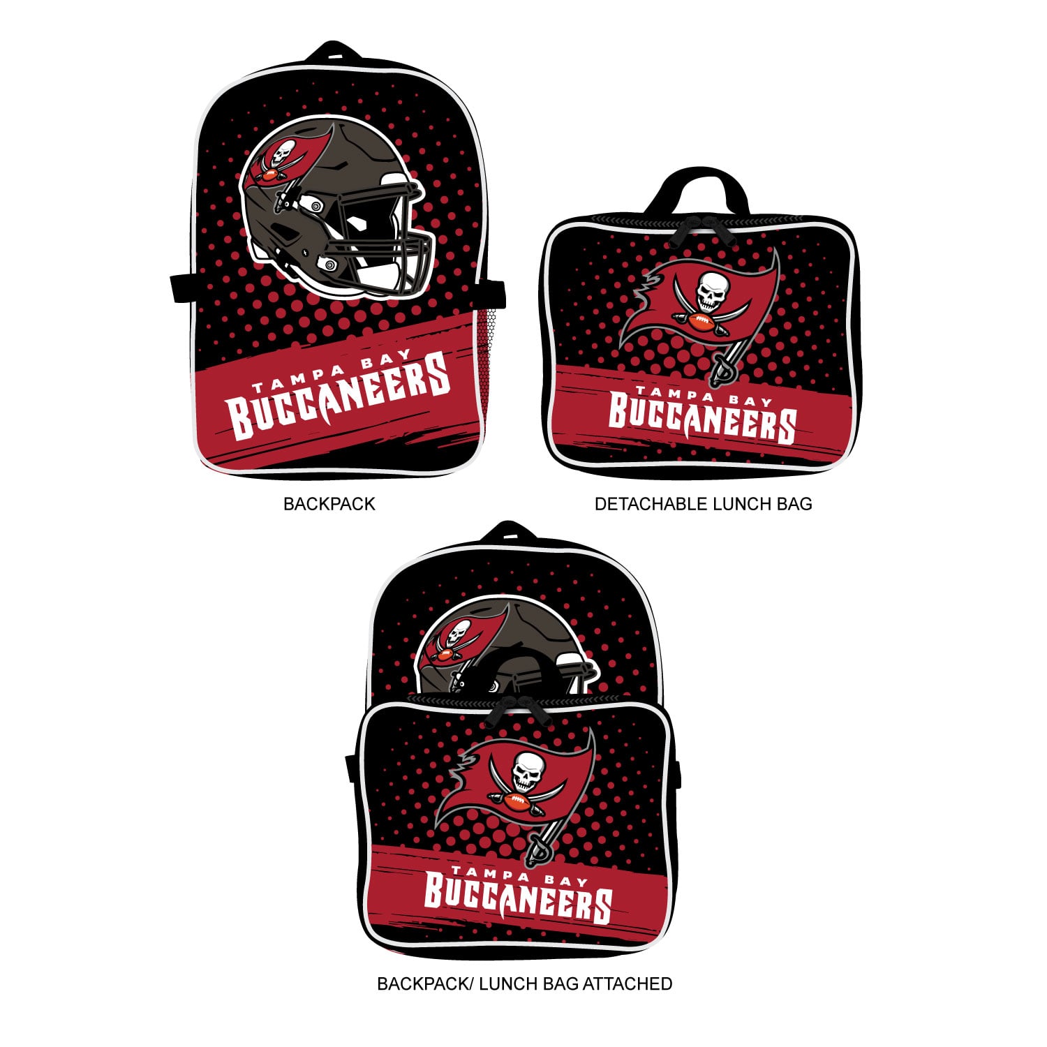 MOJO Tampa Bay Buccaneers Backpack & Lunch Box 2-Piece Set