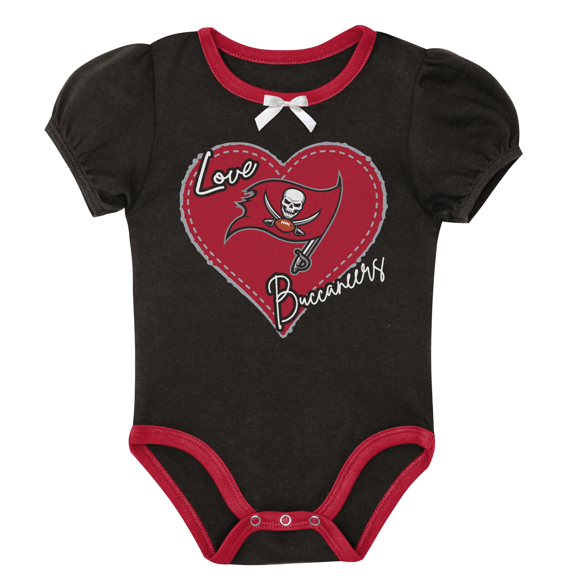 Ensemble body deux pièces Outerstuff rouge/étain Tampa Bay Buccaneers Star Power pour nouveau-né et nourrisson