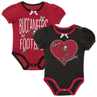 Tampa Bay Buccaneers Outerstuff Newborn & Infant Star Power Two-Piece Bodysuit Set - Red/Pewter