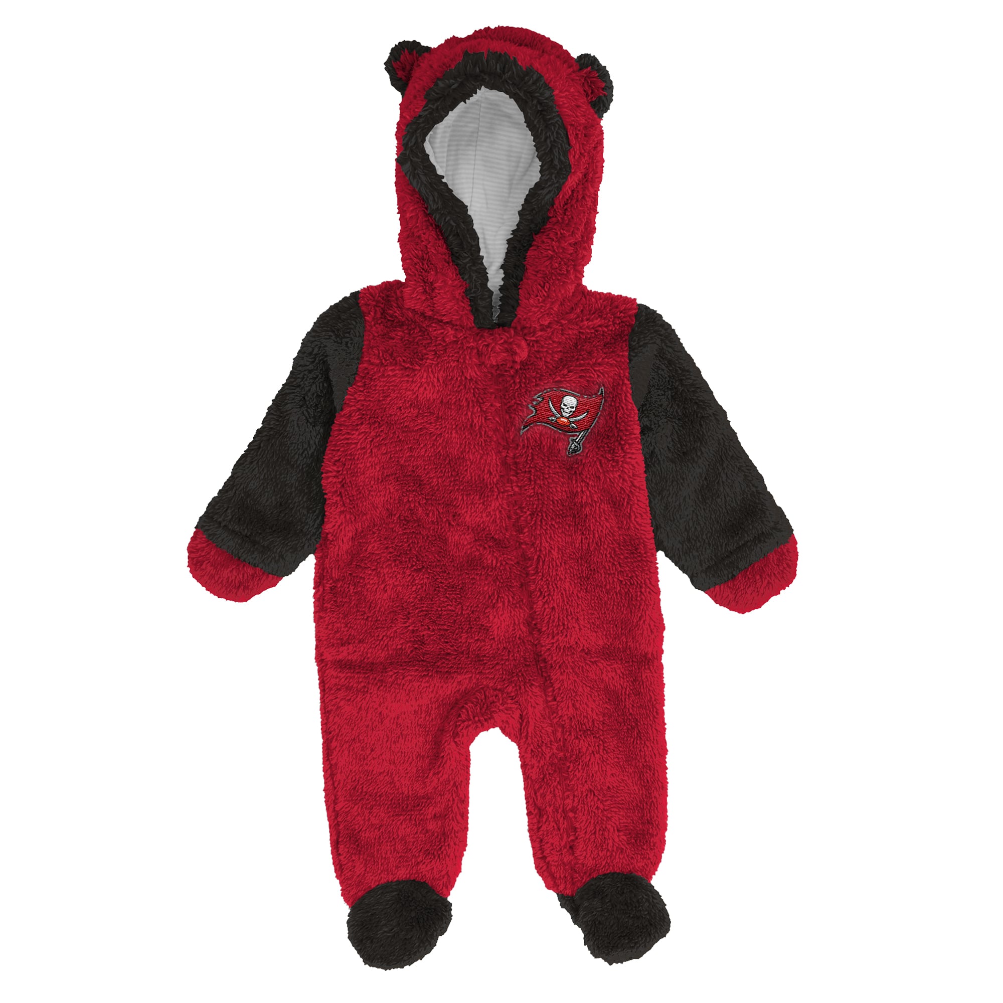 Combinaison pyjama en polaire rouge Tampa Bay Buccaneers pour nouveau-né Outerstuff avec fermeture éclair intégrale