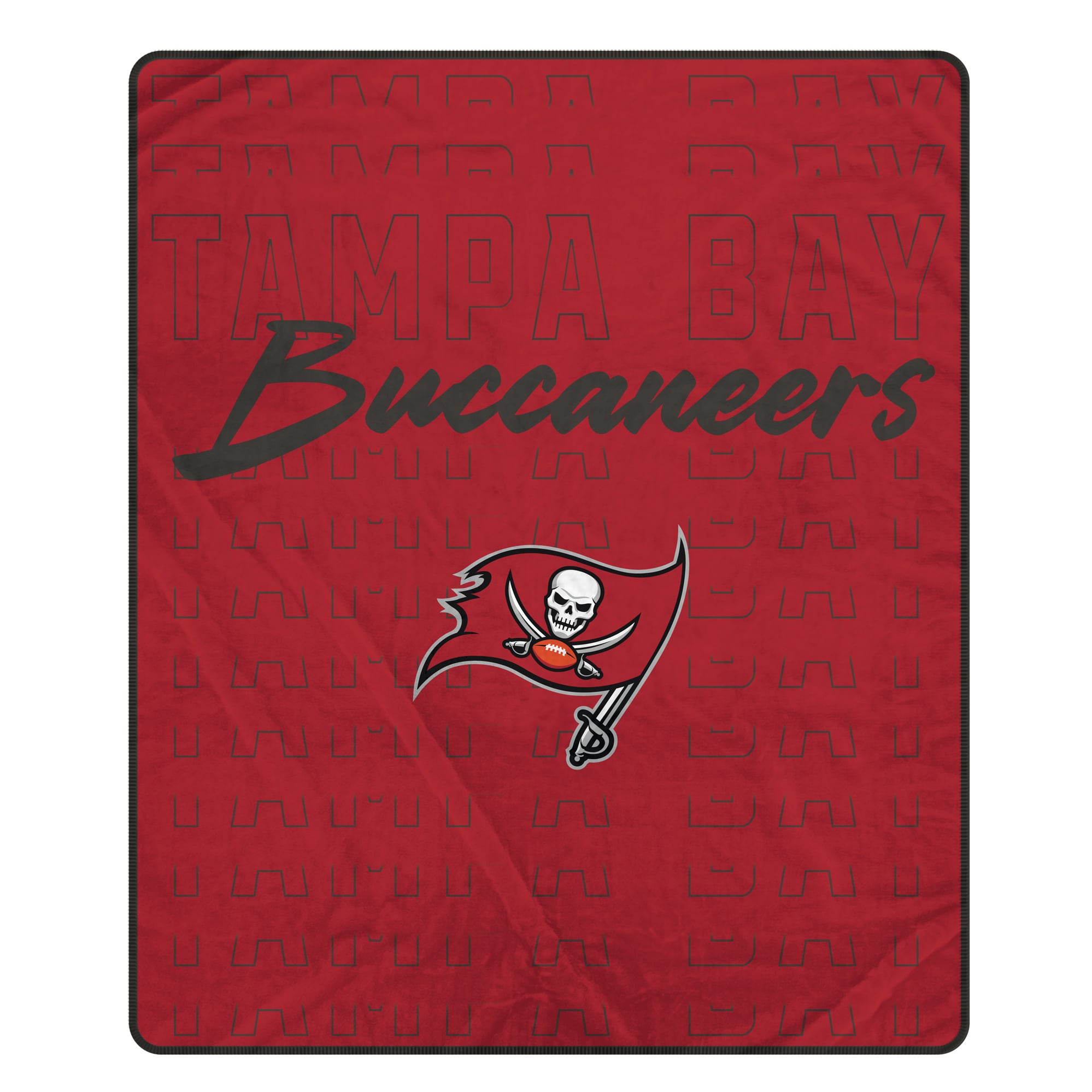 Pegasus Tampa Bay Buccaneers Echo Script Fade 50" x 60" Ultra Soft Throw Blanket