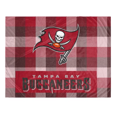 Tampa Bay Buccaneers Pegasus Fan-mily Bold Plaid Oversized 60" x 90" Ultra Cozy Blanket