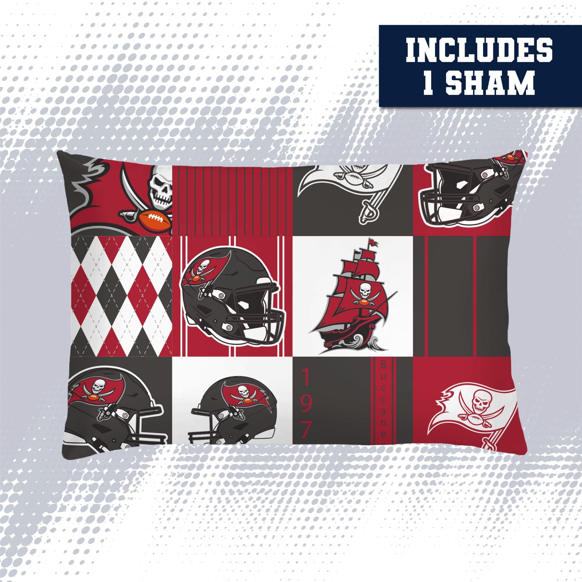 Pegasus Tampa Bay Buccaneers Patchwork Plaid Two-Piece Twin/Twin XL Bed in a Bag Set