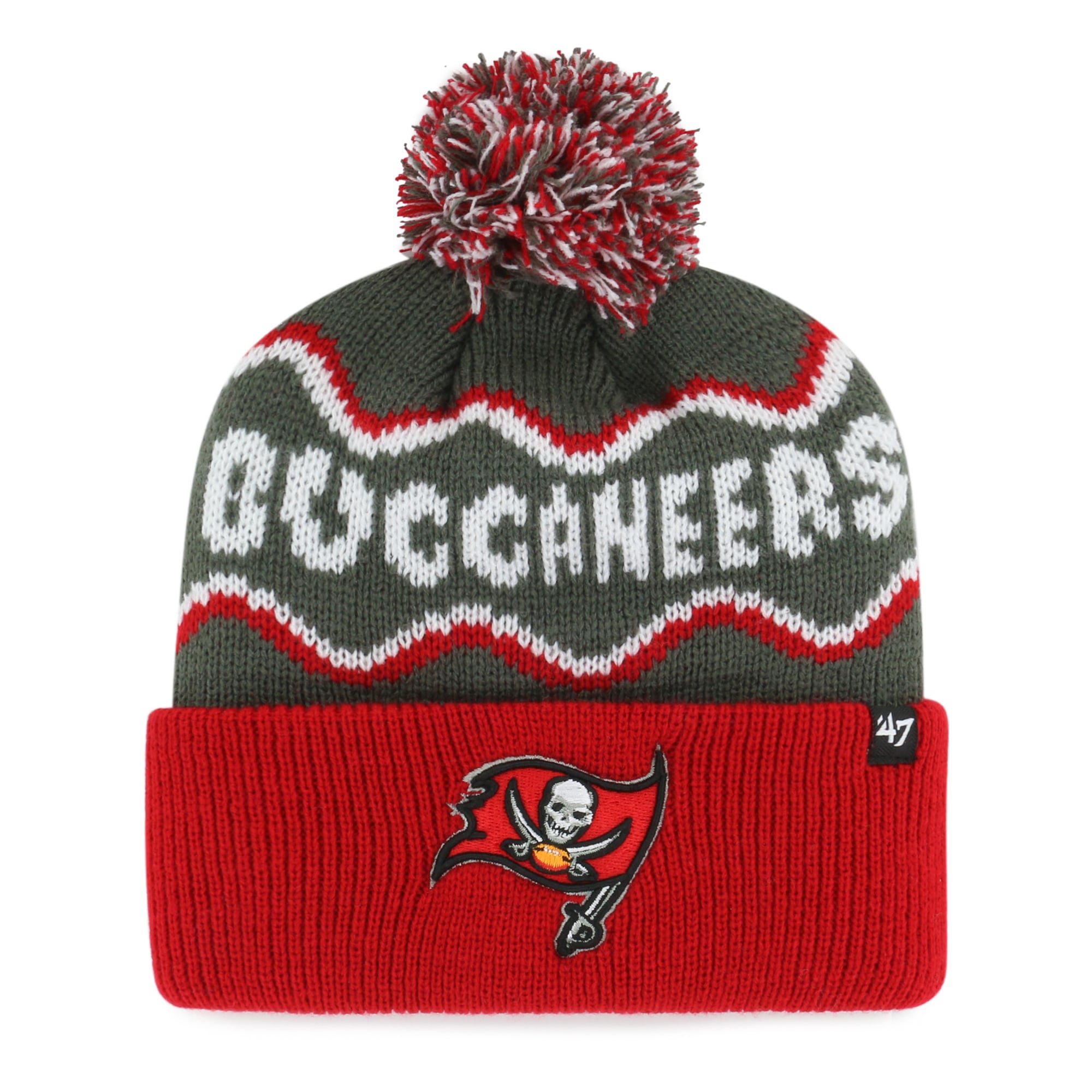 Bonnet tricoté à revers style étain Tampa Bay Buccaneers, année préscolaire 1947