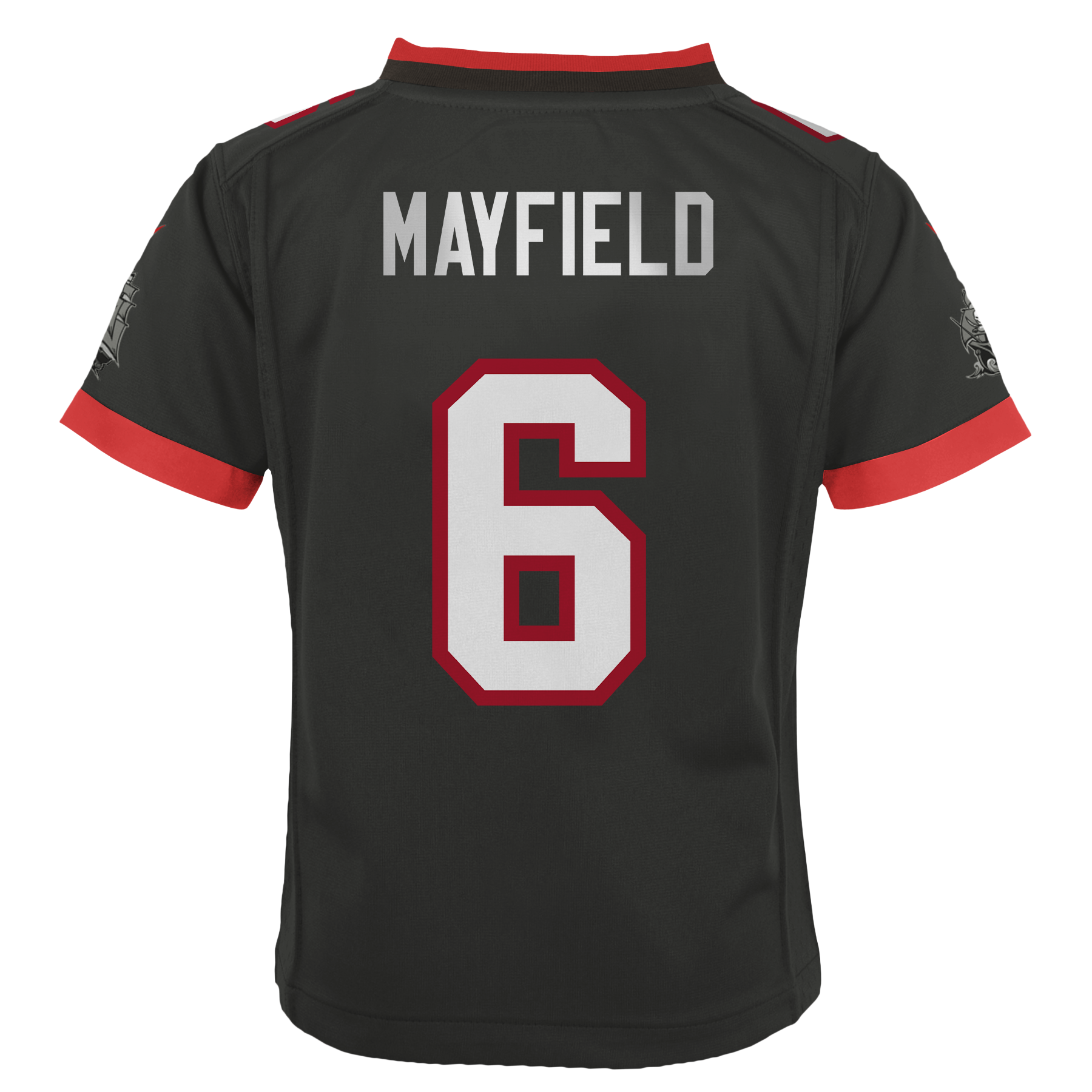 Maillot de jeu Nike Baker Mayfield rouge des Tampa Bay Buccaneers pour enfant d'âge préscolaire