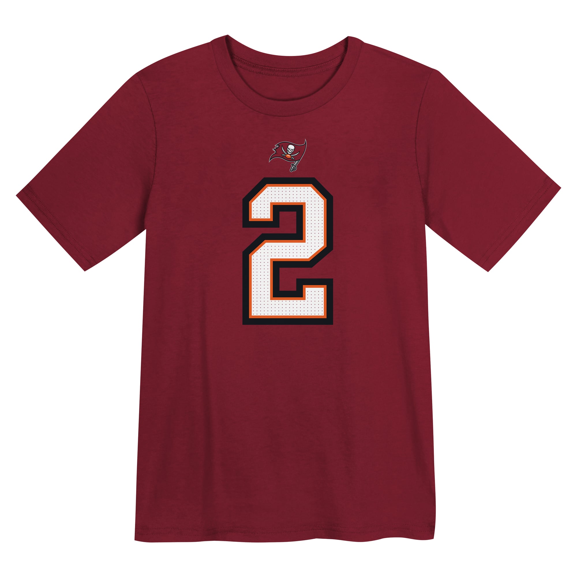T-shirt Nike Emeka Egbuka rouge des Buccaneers de Tampa Bay pour enfants d'âge préscolaire, avec nom et numéro du joueur