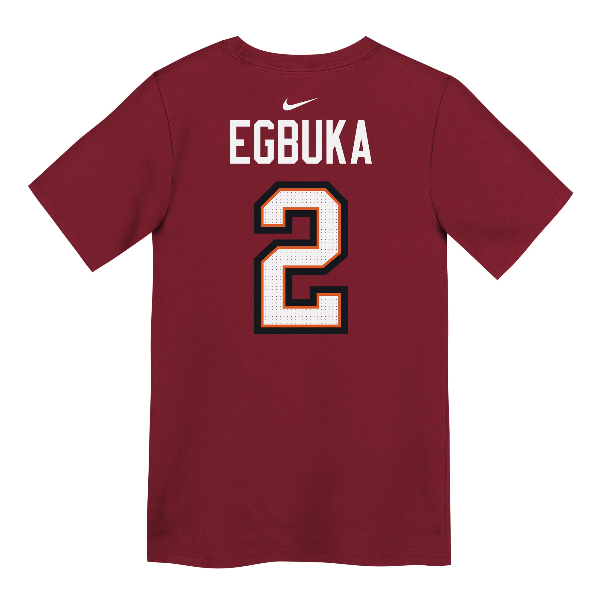 T-shirt Nike Emeka Egbuka rouge des Buccaneers de Tampa Bay pour enfants d'âge préscolaire, avec nom et numéro du joueur