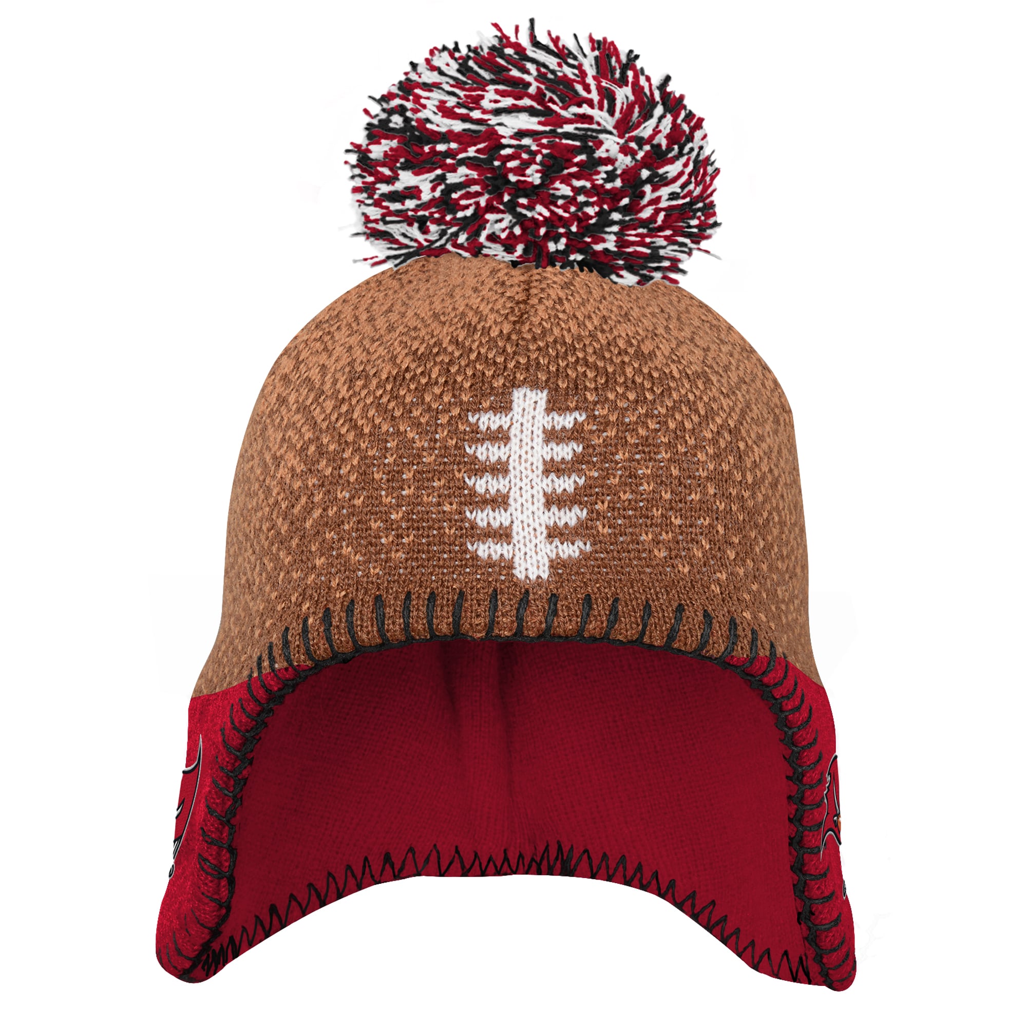 Bonnet tricoté marron Tampa Bay Buccaneers pour enfants d'âge préscolaire