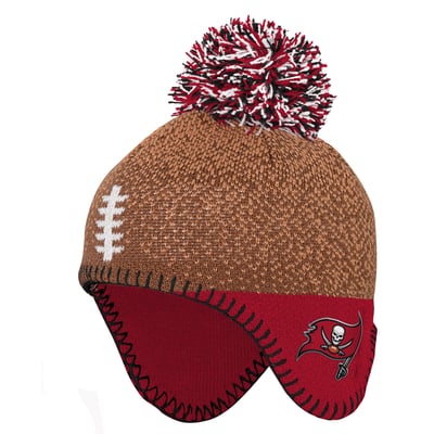 Tampa Bay Buccaneers Outerstuff Preschool Football Head Knit Hat - Brown