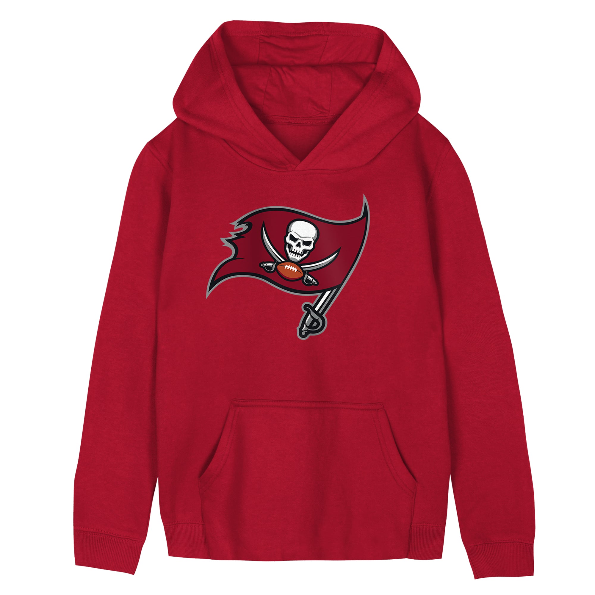 Sweat à capuche en polaire rouge logo principal des Buccaneers de Tampa Bay pour enfants d'âge préscolaire