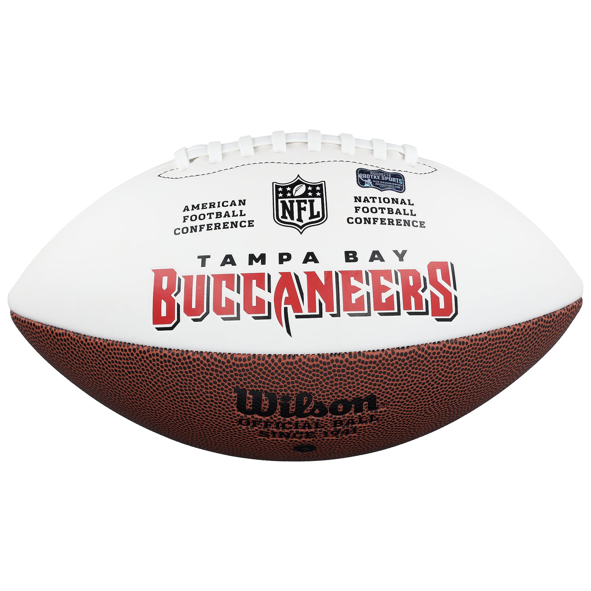 Rob Gronkowski Tampa Bay Buccaneers Autographed Wilson White Panel Football with "SB LV Champs" Inscription