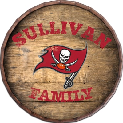 Tampa Bay Buccaneers 24" Personalized Barrel Top