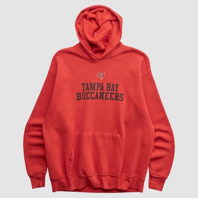 Tampa Bay Buccaneers NFL 2000s Hooded Pullover Sweatshirt - Red - L by Fanatics Real Vintage