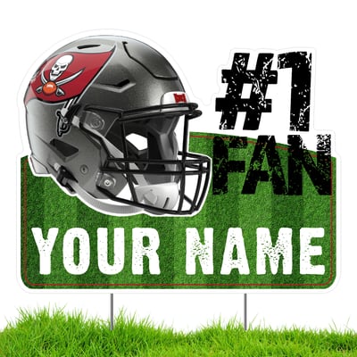 Tampa Bay Buccaneers #1 Fan Personalized Lawn Sign