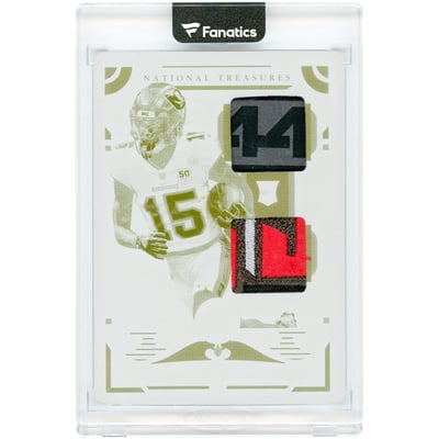 Tez Johnson Tampa Bay Buccaneers 2025 Panini National Treasures Black Printing Plate Dual Quad-Color Laundry Tag/Jersey Relics #40 #1/1 Rookie Card