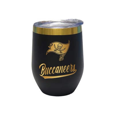 Tampa Bay Buccaneers The Memory Company 12oz. Stainless Steel Gold Lettering Stemless Wine Tumbler