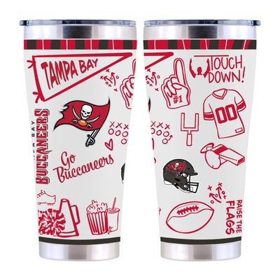 Tampa Bay Buccaneers The Memory Company 30oz. Sketchpad Stainless Steel Tumbler