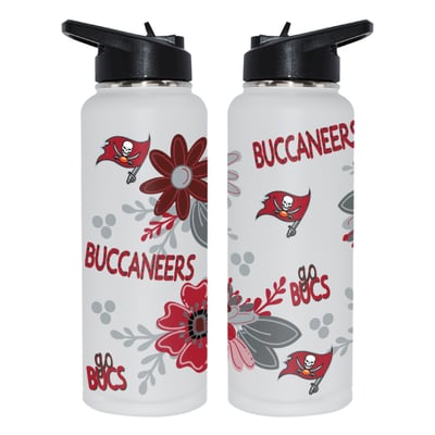 Tampa Bay Buccaneers The Memory Company 34oz. Flowers Stainless Steel Quencher Bottle