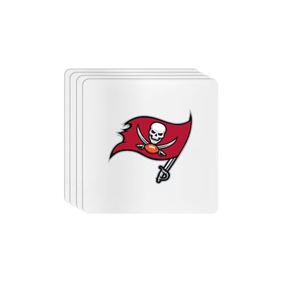 Tampa Bay Buccaneers The Memory Company Square Ceramic Coaster Set