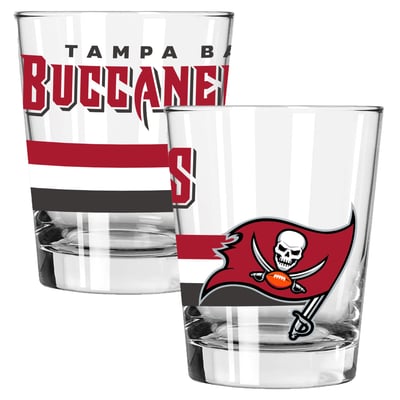Tampa Bay Buccaneers The Memory Company Two-Piece 15oz. Big Stripes Double Old Fashioned Glass Set