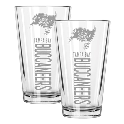 Tampa Bay Buccaneers The Memory Company Two-Piece 16oz. Pinnacle Pint Glass Set
