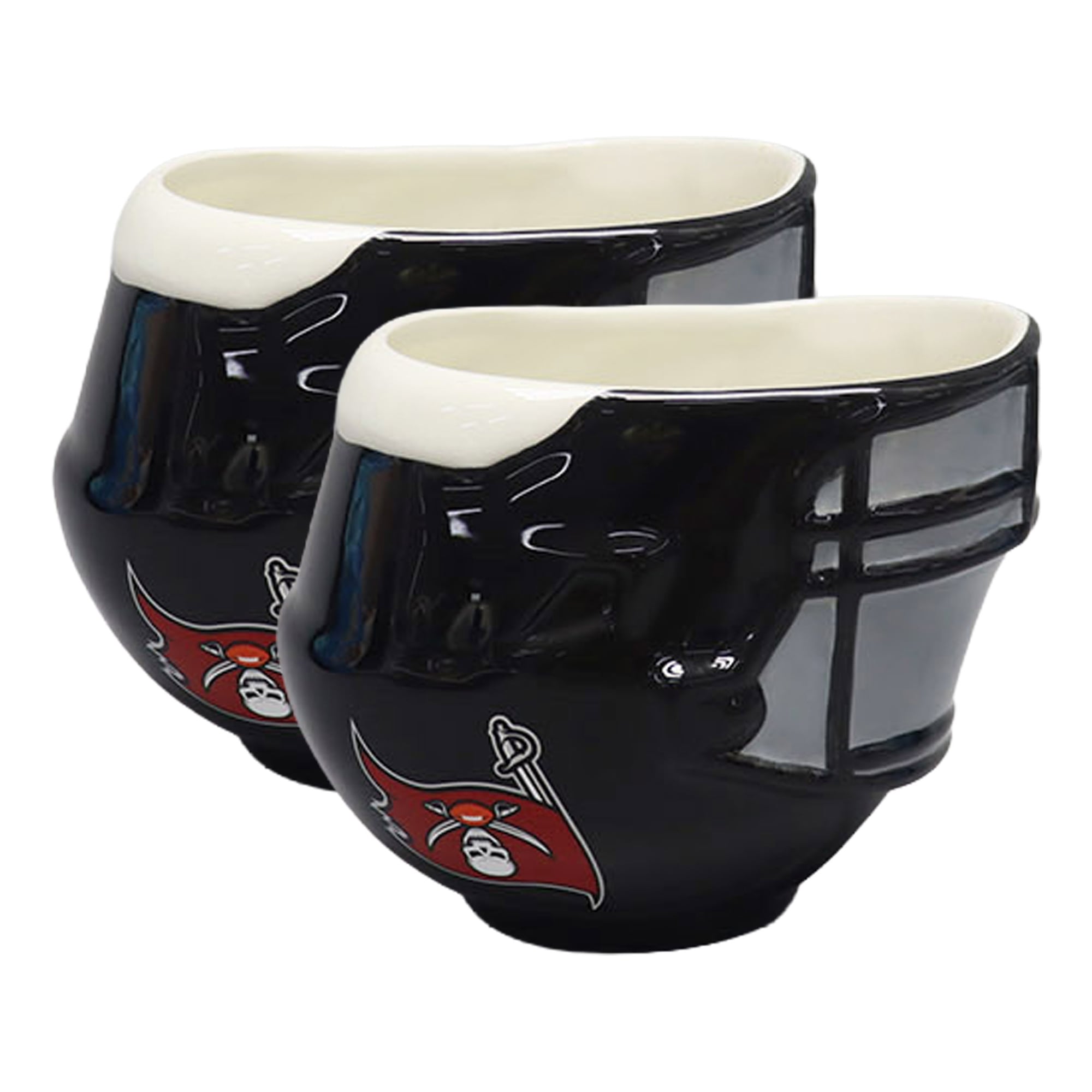 Ensemble de deux bols en forme de casque de football américain Tampa Bay Buccaneers de The Memory Company (170 g).