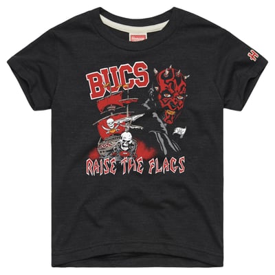  Tampa Bay Buccaneers Homage Toddler NFL x Star Wars Dark Side Tri-Blend T-Shirt - Charcoal