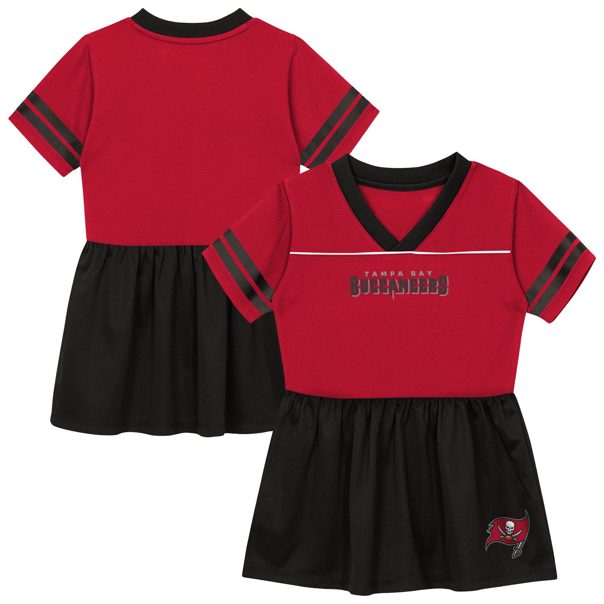 Toddler Outerstuff  Red Tampa Bay Buccaneers Stadium Lights V-Neck Fashion Football Jersey Dress