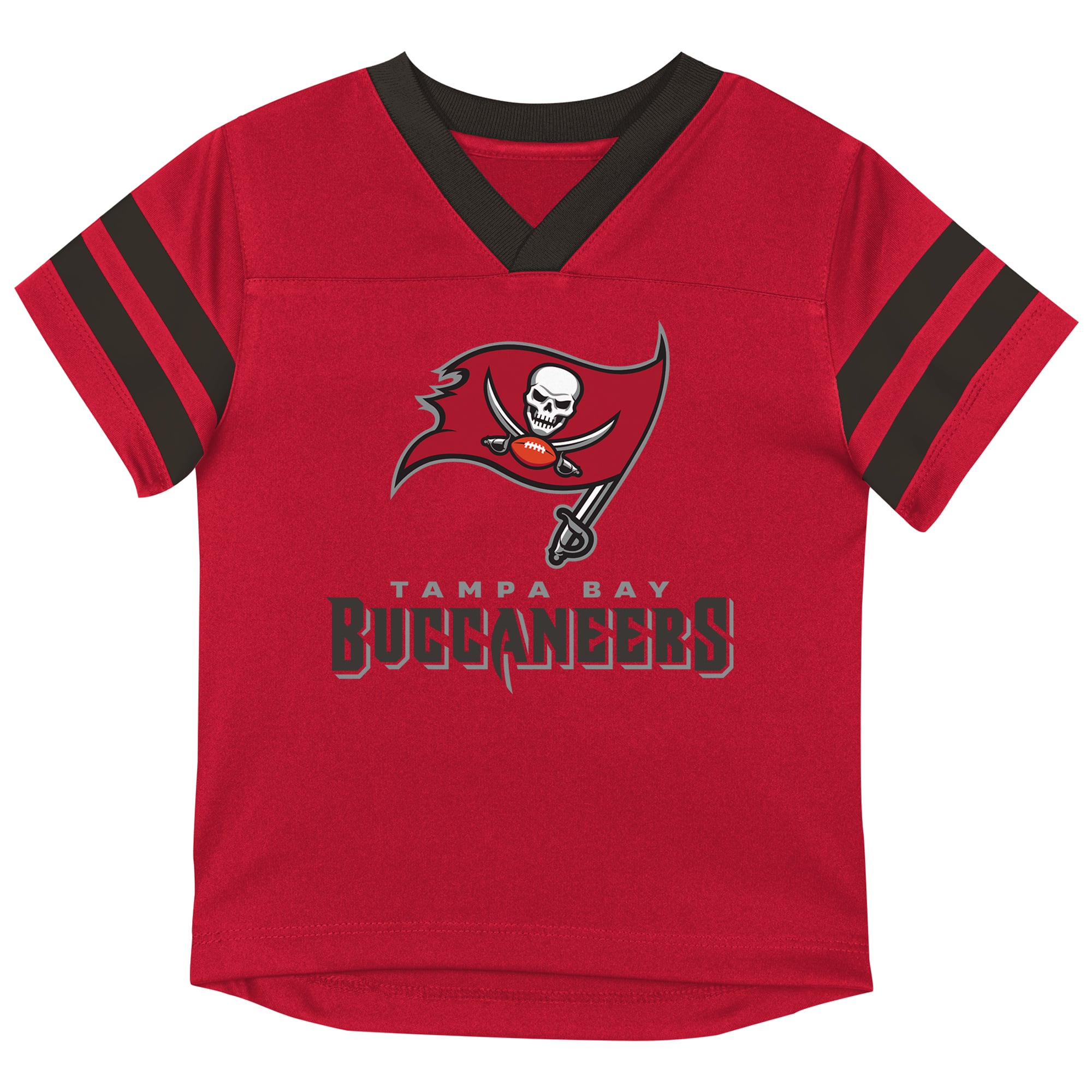 Toddler Outerstuff Red/Pewter Tampa Bay Buccaneers Red Zone Jersey Top & Pants Set