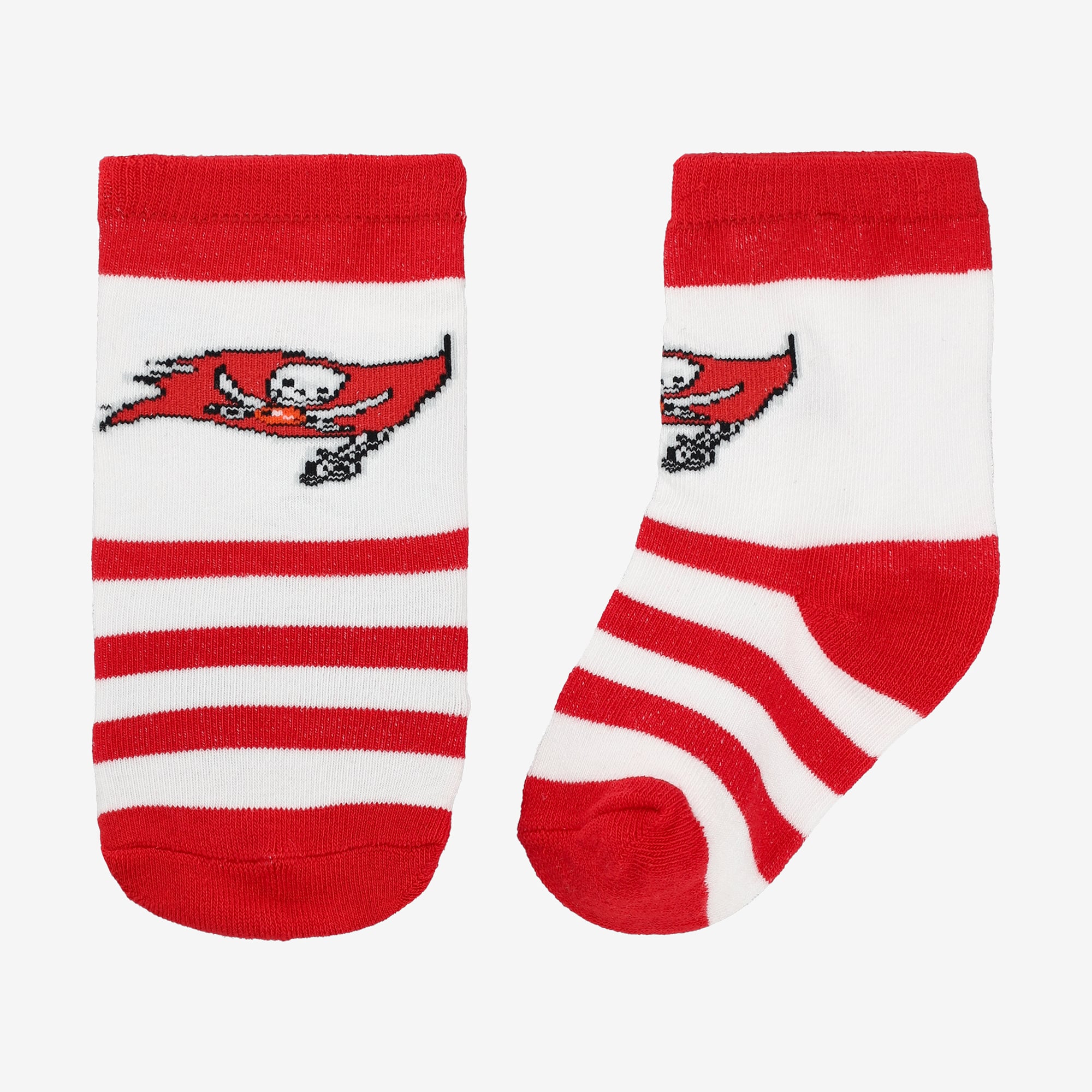 Chaussettes de rugby à blocs rouges Tampa Bay Buccaneers pour tout-petits