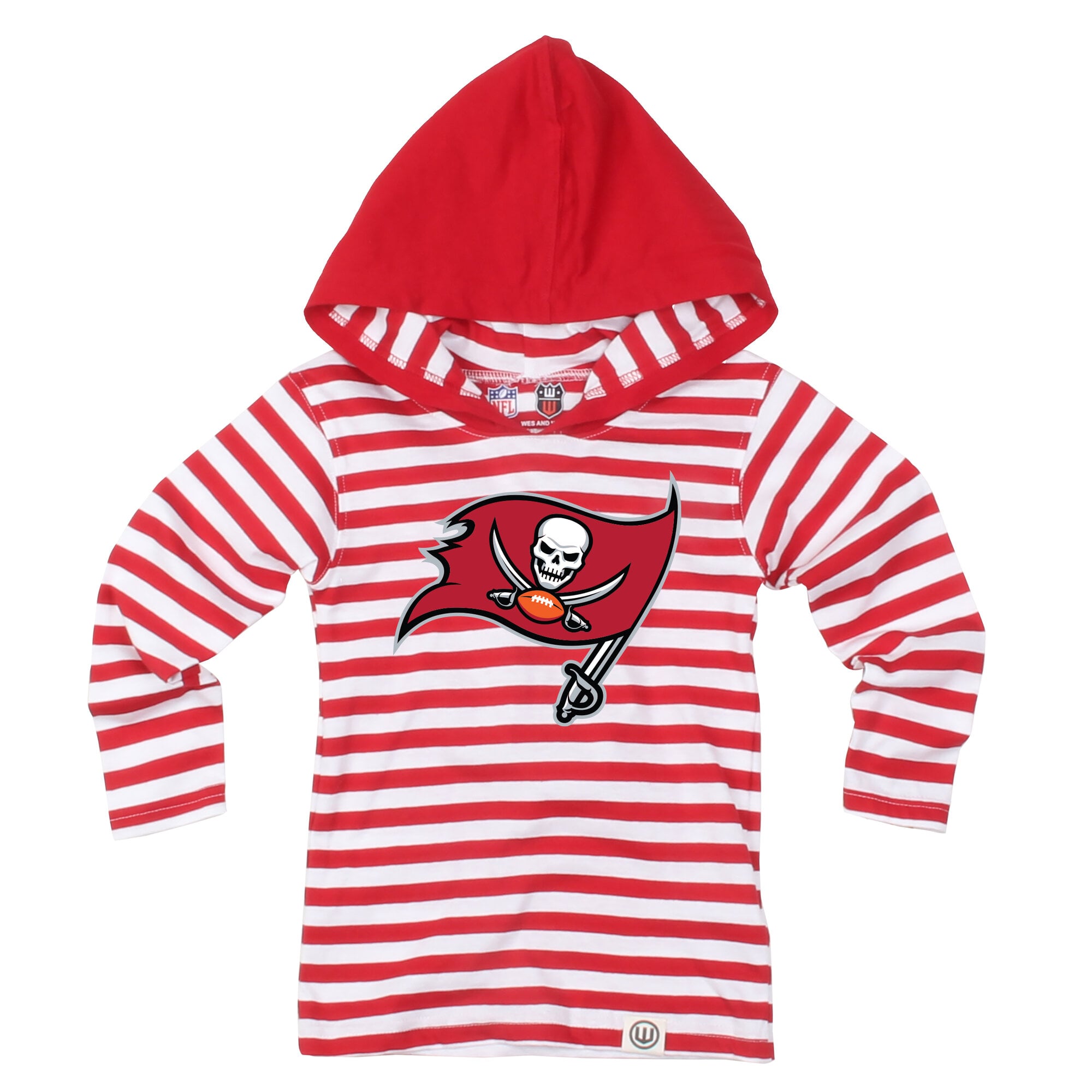 Ensemble pour tout-petit Wes & Willy rouge Tampa Bay Buccaneers à capuche et pantalon rayé