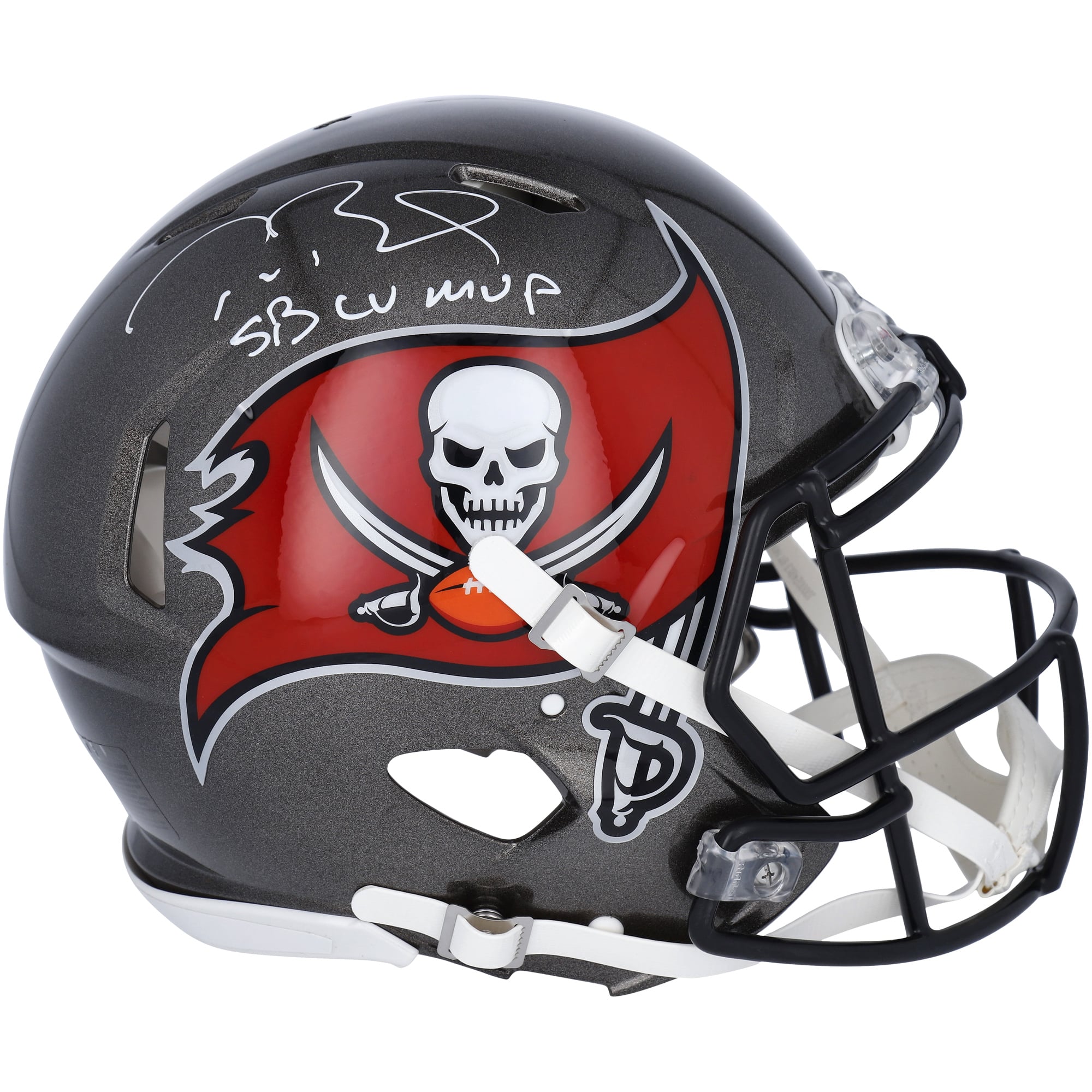 Casque Riddell Speed ​​Authentic autographié par Tom Brady des Tampa Bay Buccaneers avec l'inscription « LV MVP »