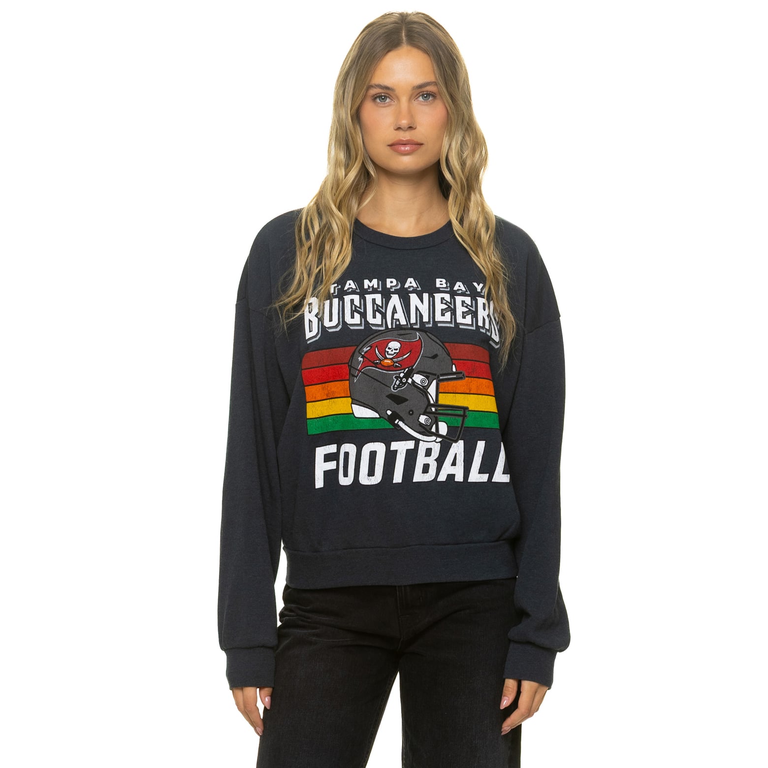 Sweat-shirt unisexe Aviator Nation gris anthracite Tampa Bay Buccaneers, coupe décontractée, en mélange de trois matières.