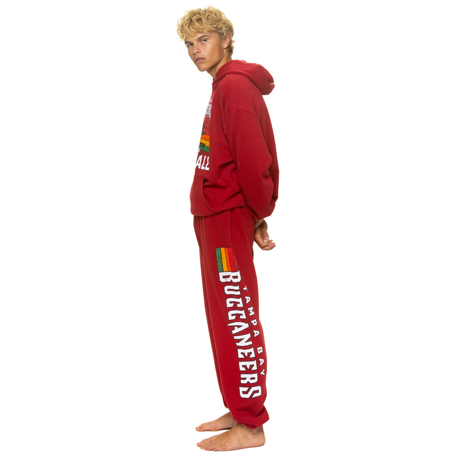 Pantalon de survêtement unisexe Aviator Nation rouge Tampa Bay Buccaneers en mélange trois matières