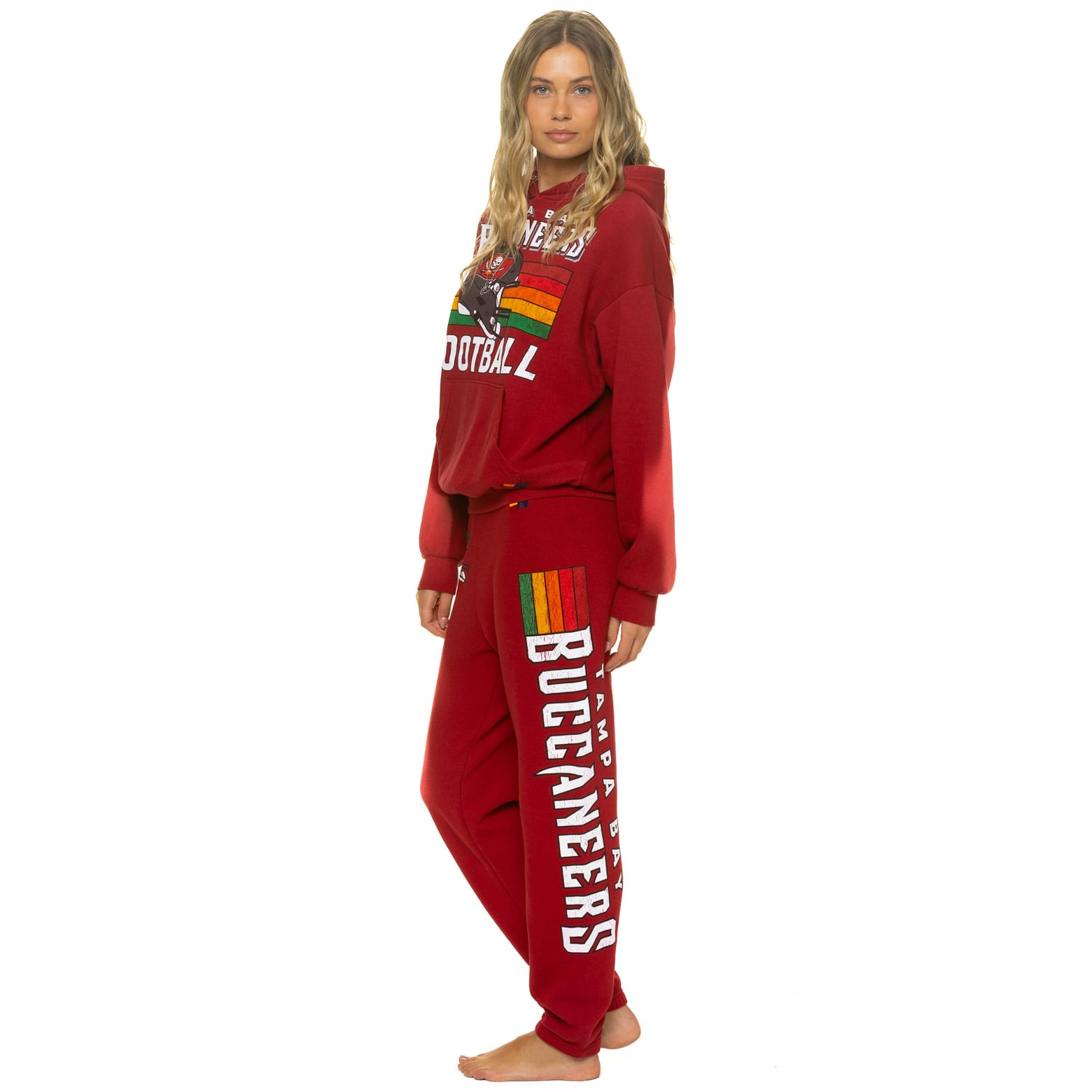 Pantalon de survêtement unisexe Aviator Nation rouge Tampa Bay Buccaneers en mélange trois matières