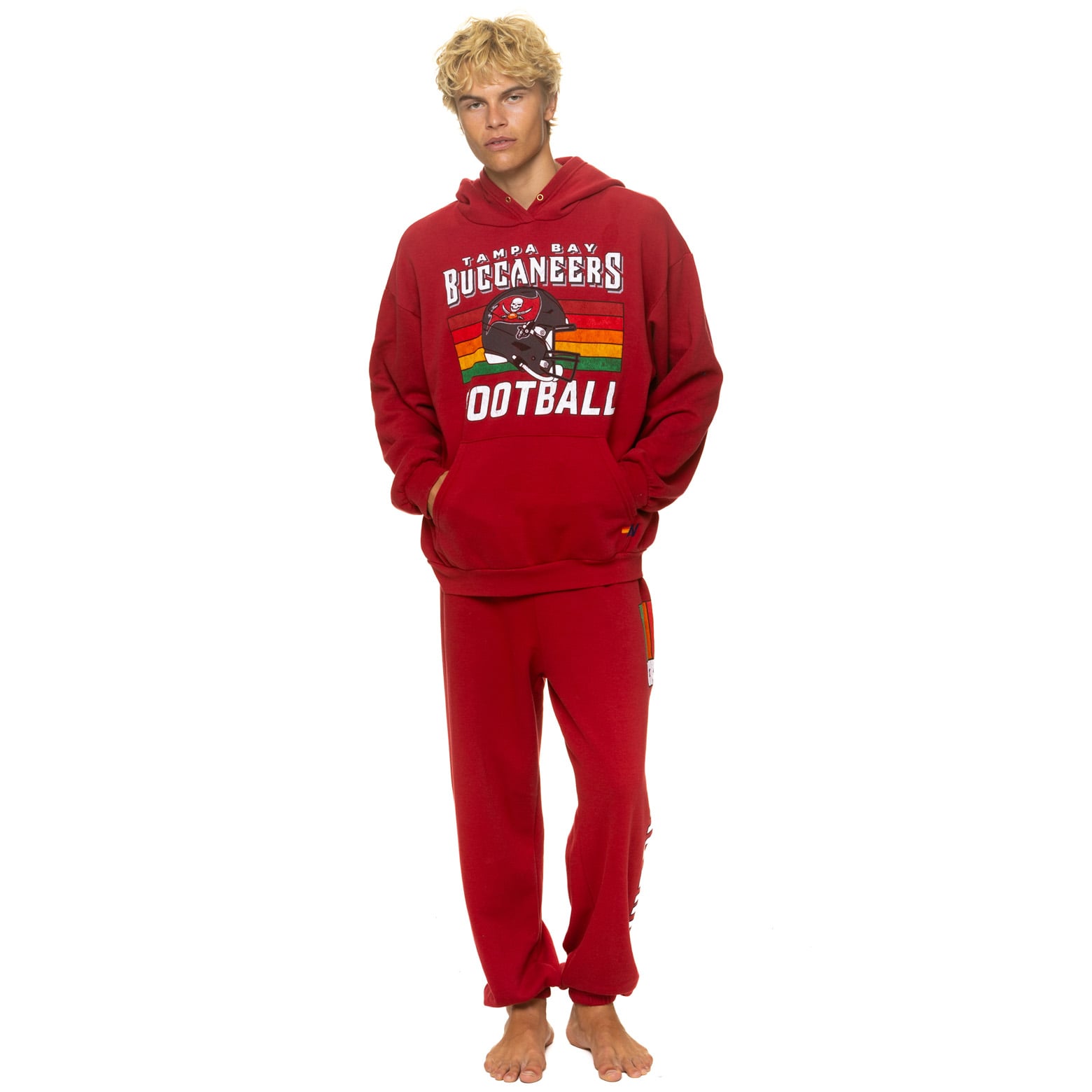 Pantalon de survêtement unisexe Aviator Nation rouge Tampa Bay Buccaneers en mélange trois matières