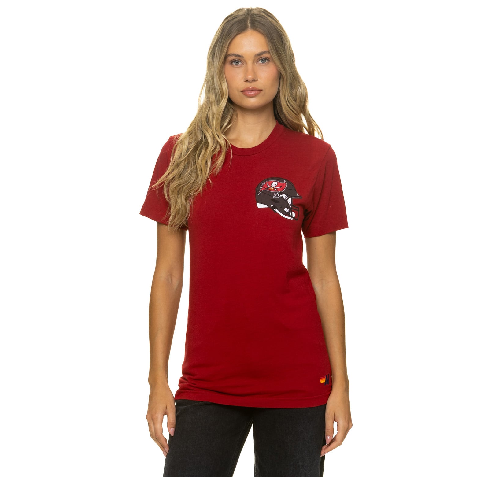 T-shirt unisexe Aviator Nation rouge Tampa Bay Buccaneers en mélange de trois matières