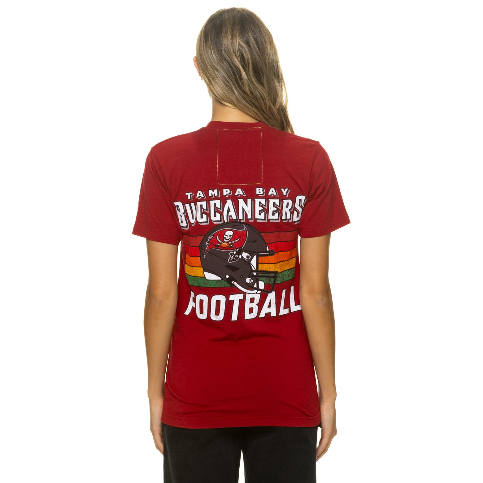 T-shirt unisexe Aviator Nation rouge Tampa Bay Buccaneers en mélange de trois matières