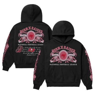 Tampa Bay Buccaneers Born x Raised Unisex Crest Hoodie - Black