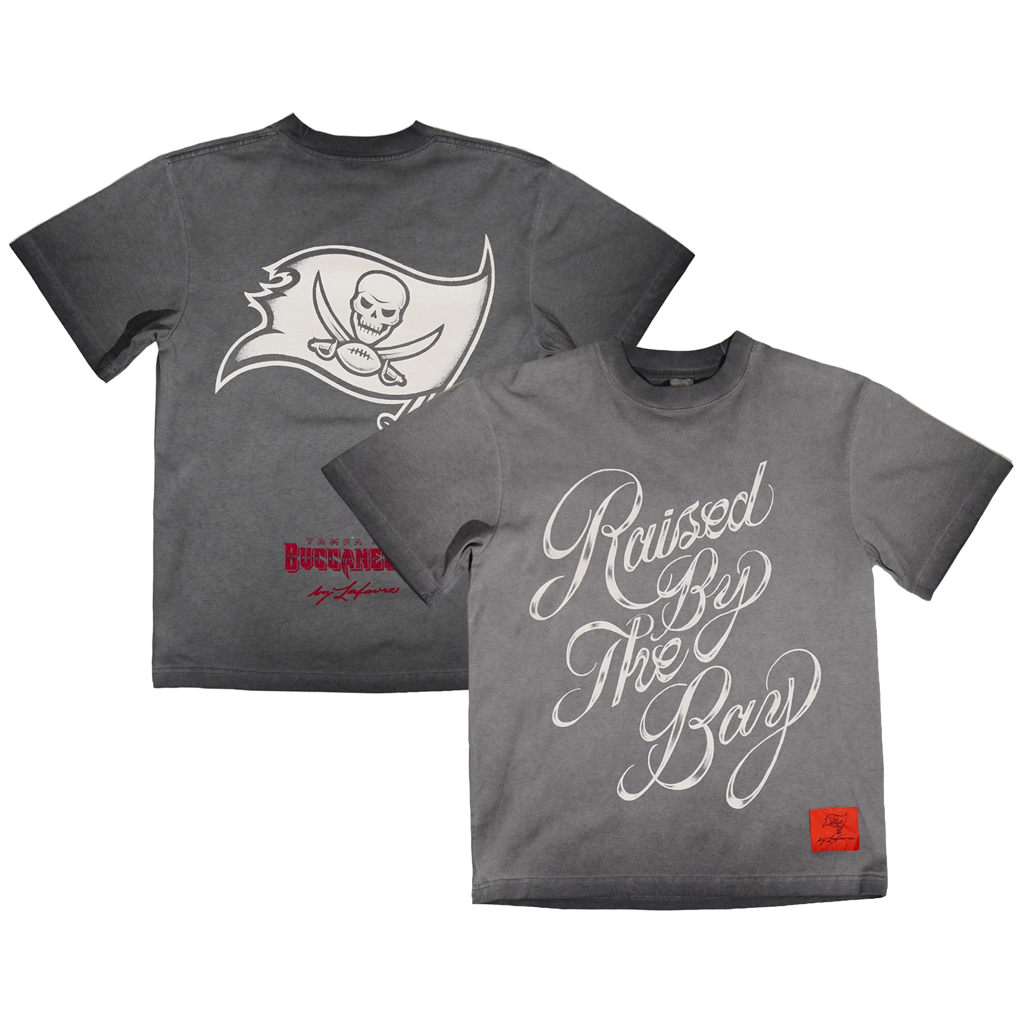 T-shirt unisexe Lafavre Pewter Tampa Bay Buccaneers « Élevé par la baie »