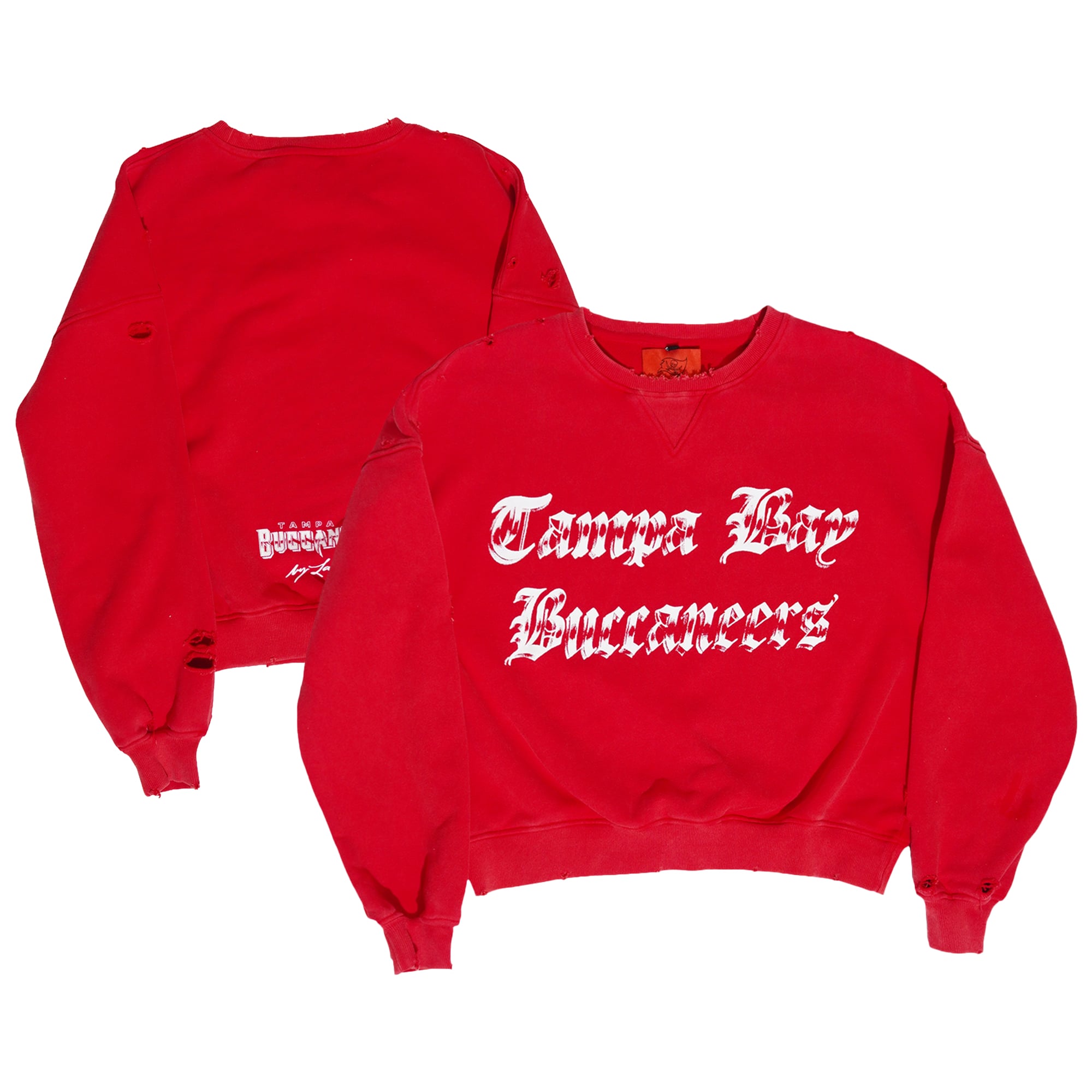Sweat-shirt unisexe Lafavre rouge Tampa Bay Buccaneers à col rond