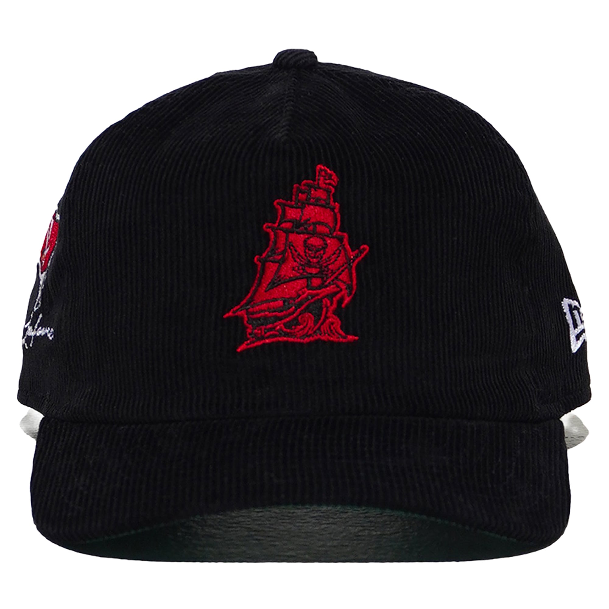 Casquette unisexe Lafavre x New Era noire Tampa Bay Buccaneers 19TWENTY en velours côtelé à fermeture snapback