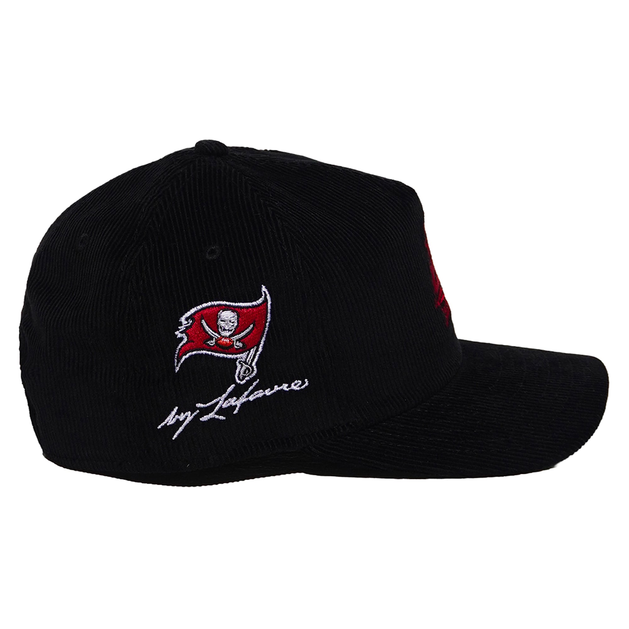 Casquette unisexe Lafavre x New Era noire Tampa Bay Buccaneers 19TWENTY en velours côtelé à fermeture snapback
