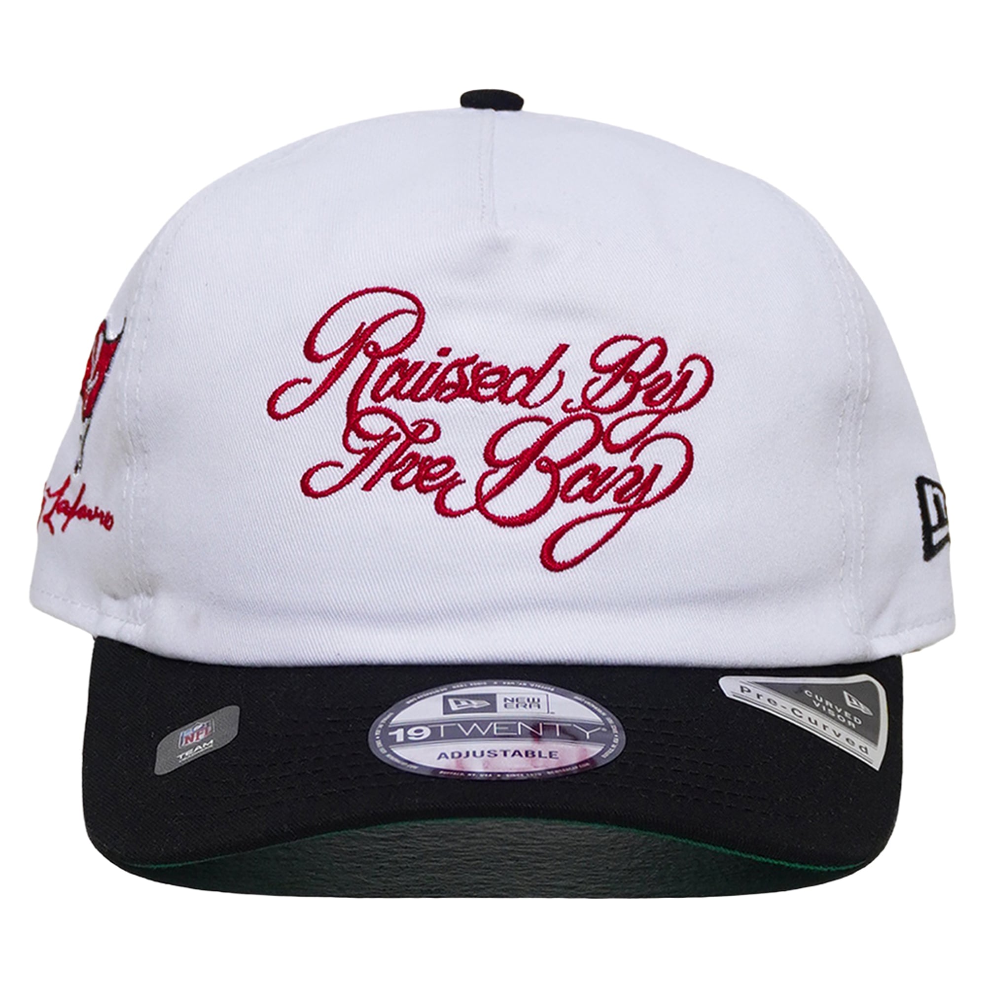 Casquette unisexe Lafavre x New Era Tampa Bay Buccaneers 19TWENTY bicolore blanche et noire
