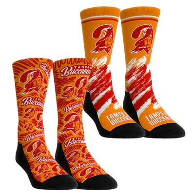  Tampa Bay Buccaneers Rock Em Unisex Throwback Two-Pack Crew Socks Set - Red
