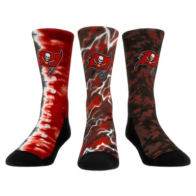 Tampa Bay Buccaneers Rock Em Unisex Team Tones Three-Pack Crew Socks
