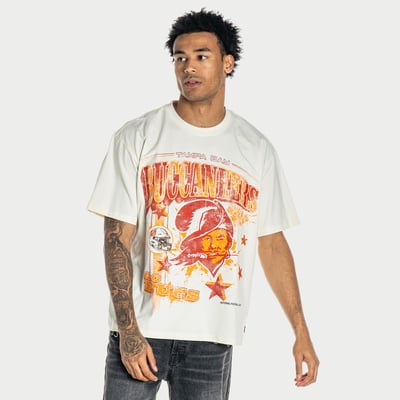 Tampa Bay Buccaneers The Wild Collective Unisex Oversized Graphic Streetwear T-Shirt - Cream
