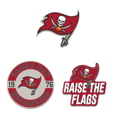 Tampa Bay Buccaneers WinCraft Three-Piece Collector Pin Set